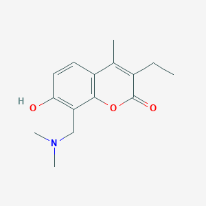 molecular formula C15H19NO3 B4126267 8-[(dimethylamino)methyl]-3-ethyl-7-hydroxy-4-methyl-2H-chromen-2-one 