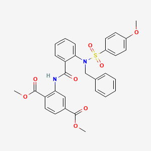 dimethyl 2-[(2-{benzyl[(4-methoxyphenyl)sulfonyl]amino}benzoyl)amino]terephthalate