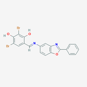 2,4-Dibromo-6-{[(2-phenyl-1,3-benzoxazol-5-yl)imino]methyl}-1,3-benzenediol