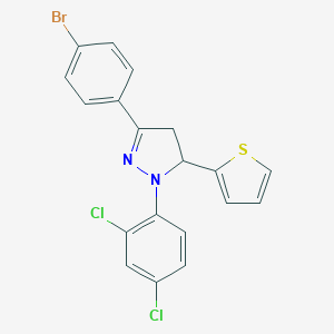 3-(4-bromophenyl)-1-(2,4-dichlorophenyl)-5-(2-thienyl)-4,5-dihydro-1H-pyrazole