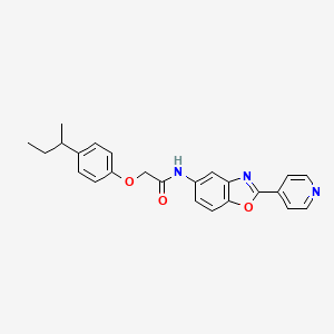 molecular formula C24H23N3O3 B4126313 2-[4-(butan-2-yl)phenoxy]-N-[2-(pyridin-4-yl)-1,3-benzoxazol-5-yl]acetamide 