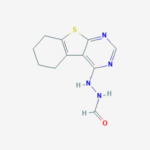 molecular formula C11H12N4OS B412633 N'-(5,6,7,8-tetrahydro[1]benzothieno[2,3-d]pyrimidin-4-yl)formic hydrazide 