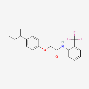 molecular formula C19H20F3NO2 B4126336 2-[4-(butan-2-yl)phenoxy]-N-[2-(trifluoromethyl)phenyl]acetamide 