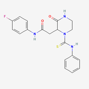 molecular formula C19H19FN4O2S B4126341 N-(4-fluorophenyl)-2-[3-oxo-1-(phenylcarbamothioyl)piperazin-2-yl]acetamide 