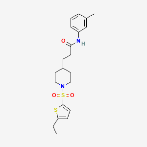 3-{1-[(5-ethyl-2-thienyl)sulfonyl]-4-piperidinyl}-N-(3-methylphenyl)propanamide