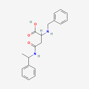 molecular formula C19H22N2O3 B4126386 2-(benzylamino)-4-oxo-4-((1-phenylethyl)amino)butanoic acid 