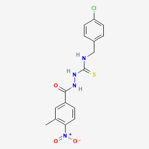 N-(4-chlorobenzyl)-2-(3-methyl-4-nitrobenzoyl)hydrazinecarbothioamide