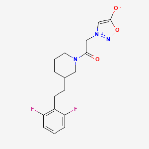 3-(2-{3-[2-(2,6-difluorophenyl)ethyl]-1-piperidinyl}-2-oxoethyl)-1,2,3-oxadiazol-3-ium-5-olate