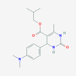 molecular formula C18H25N3O3 B412641 2-Methylpropyl 6-[4-(dimethylamino)phenyl]-2-hydroxy-4-methyl-1,6-dihydropyrimidine-5-carboxylate CAS No. 296262-81-2