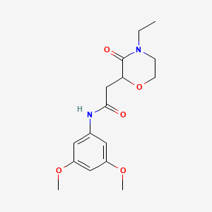 molecular formula C16H22N2O5 B4126419 N-(3,5-dimethoxyphenyl)-2-(4-ethyl-3-oxomorpholin-2-yl)acetamide 