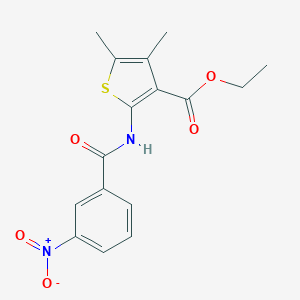 molecular formula C16H16N2O5S B412644 Ethyl 4,5-dimethyl-2-[(3-nitrobenzoyl)amino]thiophene-3-carboxylate CAS No. 313507-41-4