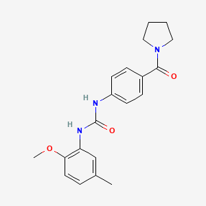 N-(2-methoxy-5-methylphenyl)-N'-[4-(1-pyrrolidinylcarbonyl)phenyl]urea