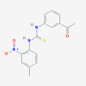 molecular formula C16H15N3O3S B4126443 1-(3-Acetylphenyl)-3-(4-methyl-2-nitrophenyl)thiourea 