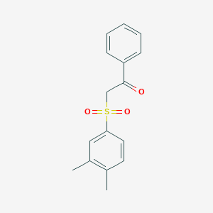 molecular formula C16H16O3S B412645 2-[(3,4-Dimethylphenyl)sulfonyl]-1-phenylethanone 