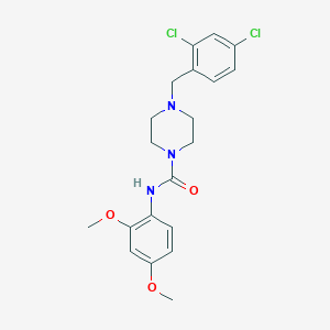 molecular formula C20H23Cl2N3O3 B4126451 4-(2,4-dichlorobenzyl)-N-(2,4-dimethoxyphenyl)-1-piperazinecarboxamide 