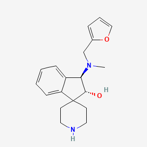 molecular formula C19H24N2O2 B4126457 (1R,2R)-1-[furan-2-ylmethyl(methyl)amino]spiro[1,2-dihydroindene-3,4'-piperidine]-2-ol 