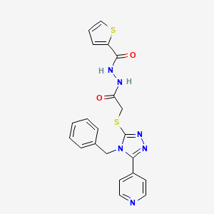 N'-(2-{[4-BENZYL-5-(4-PYRIDINYL)-4H-1,2,4-TRIAZOL-3-YL]SULFANYL}ACETYL)-2-THIOPHENECARBOHYDRAZIDE