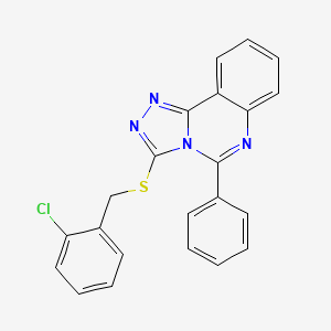 3-{[(2-CHLOROPHENYL)METHYL]SULFANYL}-5-PHENYL-[1,2,4]TRIAZOLO[4,3-C]QUINAZOLINE