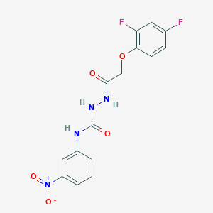 molecular formula C15H12F2N4O5 B4126490 2-[(2,4-difluorophenoxy)acetyl]-N-(3-nitrophenyl)hydrazinecarboxamide 