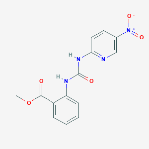 molecular formula C14H12N4O5 B4126497 methyl 2-({[(5-nitro-2-pyridinyl)amino]carbonyl}amino)benzoate 