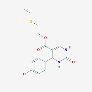 2-ethylsulfanylethyl 4-(4-methoxyphenyl)-6-methyl-2-oxo-3,4-dihydro-1H-pyrimidine-5-carboxylate