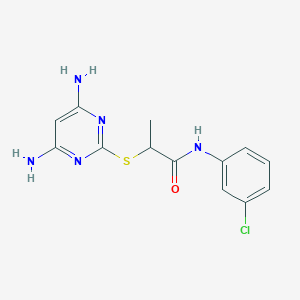 N~1~-(3-CHLOROPHENYL)-2-[(4,6-DIAMINO-2-PYRIMIDINYL)SULFANYL]PROPANAMIDE