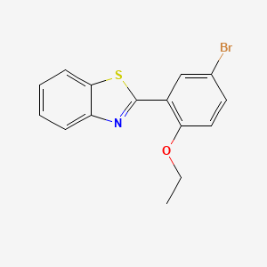 molecular formula C15H12BrNOS B4126508 2-(5-bromo-2-ethoxyphenyl)-1,3-benzothiazole 