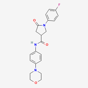 molecular formula C21H22FN3O3 B4126521 1-(4-fluorophenyl)-N-[4-(morpholin-4-yl)phenyl]-5-oxopyrrolidine-3-carboxamide CAS No. 708218-23-9