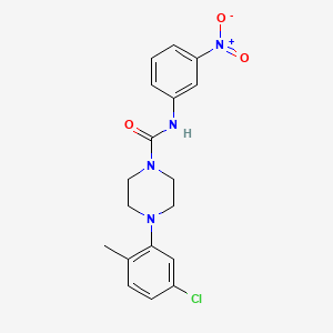 molecular formula C18H19ClN4O3 B4126536 4-(5-chloro-2-methylphenyl)-N-(3-nitrophenyl)piperazine-1-carboxamide 