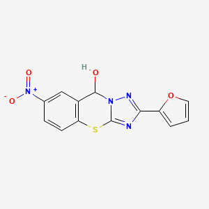 2-(furan-2-yl)-7-nitro-9H-[1,2,4]triazolo[5,1-b][1,3]benzothiazin-9-ol