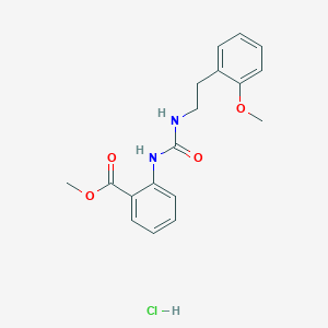 molecular formula C18H21ClN2O4 B4126570 methyl 2-[({[2-(2-methoxyphenyl)ethyl]amino}carbonyl)amino]benzoate hydrochloride 