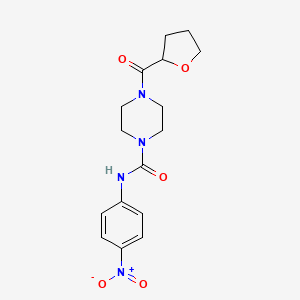 N-(4-nitrophenyl)-4-(oxolane-2-carbonyl)piperazine-1-carboxamide