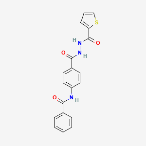 molecular formula C19H15N3O3S B4126579 N-(4-{[2-(2-thienylcarbonyl)hydrazino]carbonyl}phenyl)benzamide 