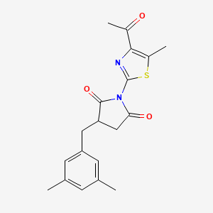 1-(4-acetyl-5-methyl-1,3-thiazol-2-yl)-3-[(3,5-dimethylphenyl)methyl]pyrrolidine-2,5-dione