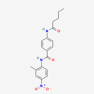 N-(2-methyl-4-nitrophenyl)-4-(pentanoylamino)benzamide