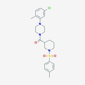 [4-(5-Chloro-2-methylphenyl)piperazin-1-yl]-[1-(4-methylphenyl)sulfonylpiperidin-3-yl]methanone