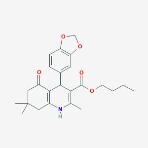 Butyl 4-(1,3-benzodioxol-5-yl)-2,7,7-trimethyl-5-oxo-1,4,5,6,7,8-hexahydroquinoline-3-carboxylate