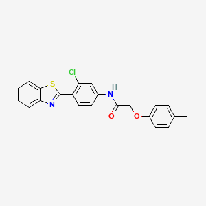 N-[4-(1,3-benzothiazol-2-yl)-3-chlorophenyl]-2-(4-methylphenoxy)acetamide