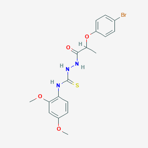 2-[2-(4-bromophenoxy)propanoyl]-N-(2,4-dimethoxyphenyl)hydrazinecarbothioamide