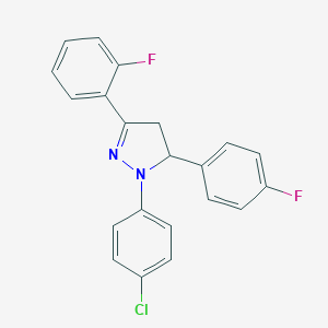 2-(4-Chlorophenyl)-5-(2-fluorophenyl)-3-(4-fluorophenyl)-3,4-dihydropyrazole