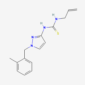 molecular formula C15H18N4S B4126651 N-allyl-N'-[1-(2-methylbenzyl)-1H-pyrazol-3-yl]thiourea 