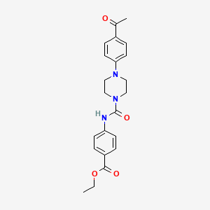 molecular formula C22H25N3O4 B4126656 ETHYL 4-({[4-(4-ACETYLPHENYL)PIPERAZINO]CARBONYL}AMINO)BENZOATE 