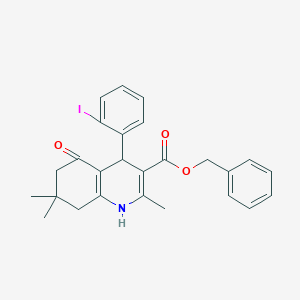 Benzyl 4-(2-iodophenyl)-2,7,7-trimethyl-5-oxo-1,4,5,6,7,8-hexahydroquinoline-3-carboxylate