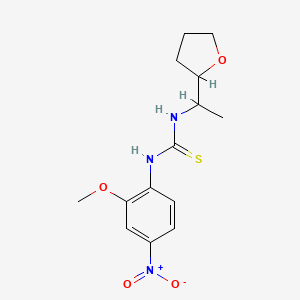 1-(2-Methoxy-4-nitrophenyl)-3-[1-(tetrahydrofuran-2-yl)ethyl]thiourea