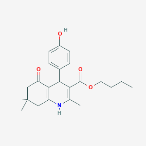 molecular formula C23H29NO4 B412670 Butyl 4-(4-hydroxyphenyl)-2,7,7-trimethyl-5-oxo-1,4,5,6,7,8-hexahydroquinoline-3-carboxylate 