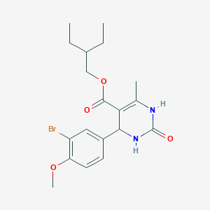 2-Ethylbutyl 4-(3-bromo-4-methoxyphenyl)-6-methyl-2-oxo-1,2,3,4-tetrahydro-5-pyrimidinecarboxylate