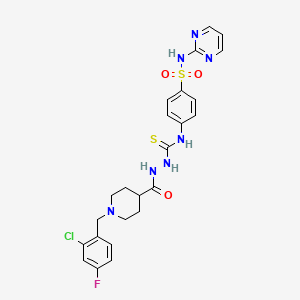 2-{[1-(2-chloro-4-fluorobenzyl)-4-piperidinyl]carbonyl}-N-{4-[(2-pyrimidinylamino)sulfonyl]phenyl}hydrazinecarbothioamide