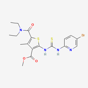 methyl 2-({[(5-bromo-2-pyridinyl)amino]carbonothioyl}amino)-5-[(diethylamino)carbonyl]-4-methyl-3-thiophenecarboxylate