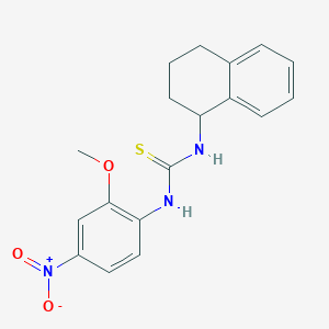 molecular formula C18H19N3O3S B4126734 1-(2-Methoxy-4-nitrophenyl)-3-(1,2,3,4-tetrahydronaphthalen-1-yl)thiourea 