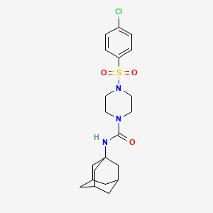 molecular formula C21H28ClN3O3S B4126737 N-(ADAMANTAN-1-YL)-4-(4-CHLOROBENZENESULFONYL)PIPERAZINE-1-CARBOXAMIDE 